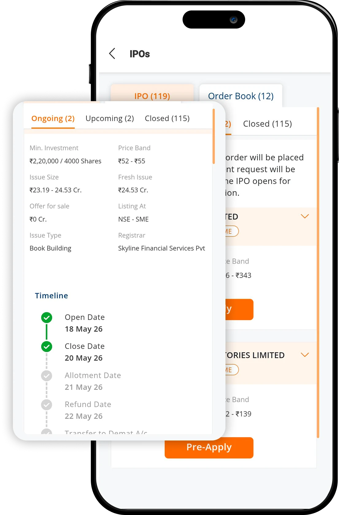 Effortless IPO applications