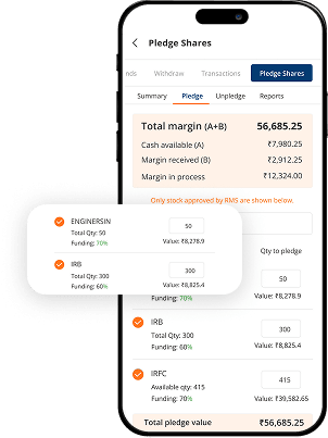 Choose stocks to be Pledged for Margin